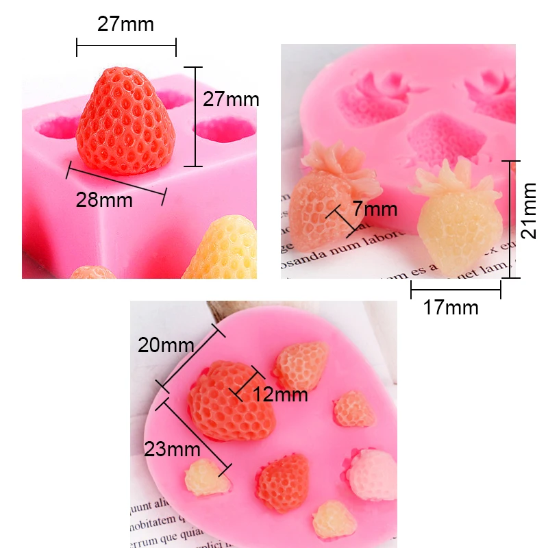 3D фруктовая клубника с шоколадом Желейный инструмент для изготовления тортов