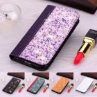 Блестящий блестящий чехол для Samsung A70 A50 A40 A20E Note10 9 Pro J730 A750 A7 2018, кожаный чехол-книжка, чехол для S10 S9 Plus Lite