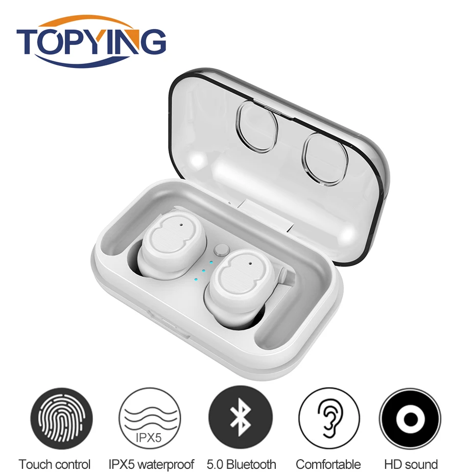 Топиинг Беспроводная Bluetooth мини гарнитура Высокое качество звука Музыка Спорт 5 0