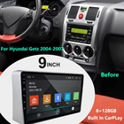 9-дюймовый магнитофон 2din Android для Hyundai Getz 2004 2005 2006 2007 автомобильный видеоплеер GPS CarPlay сенсорный экран