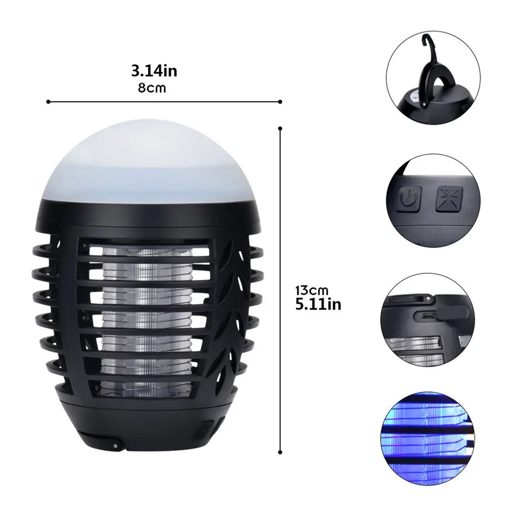 

Waterproof Outdoor Led Mosquito Killer Electric Shock Type Mosquito Killer Usb Multifunctional Mosquito Killer Lamp