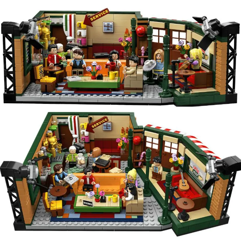 

In Stock Classic TV American Drama Friends Central Perk Cafe Fit Lepining Friends Model Building Block Bricks 21319 Toy Gift