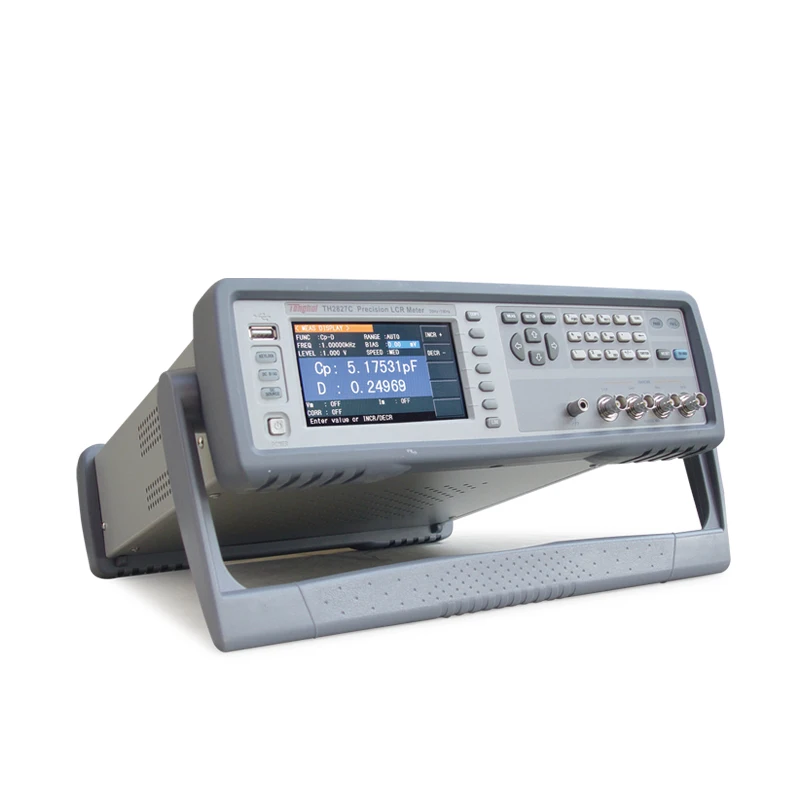 TH2827C Digital LCR Instrument ESR Capacitance Tester 20Hz-1MHz with 0-5V Bias Voltage