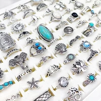 50100pcslot bohemia %d0%ba%d0%be%d0%bb%d1%8c%d1%86%d0%b0 vintage golden silver plated mix style finger rings for women gift jewelry