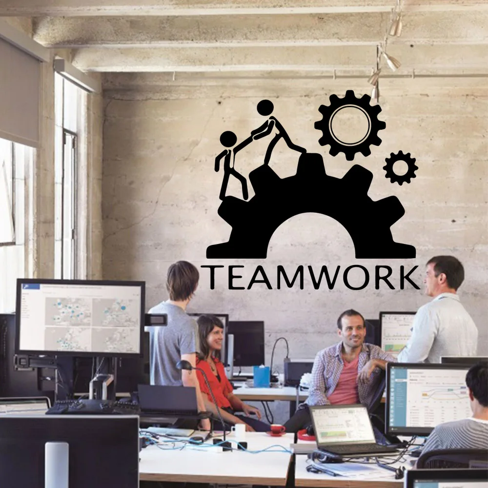 Beauty team work Decal Removable Vinyl Mural Poster For Baby's Rooms Pvc Wall Decals Living Room Decorative Stickers | Дом и сад