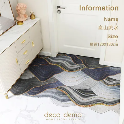 

New Arrive Hot Sale Luxurious DIY Rubbing Irregular Shape Mat Home Entrance PVC Door Carpet Kitchen Foot Mat Fashion Decoration