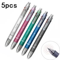 5pclot creative 6 in 1 multicolor ballpoint pen 5 colors 0 7mm ball pen refill with 1pcs 0 5mm automatic pencil school supplies