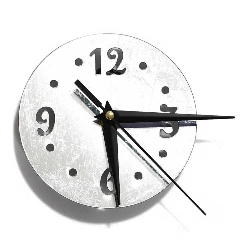 Зеркальный настенный стикер с часами/зеркальные часы s/декорированные стены