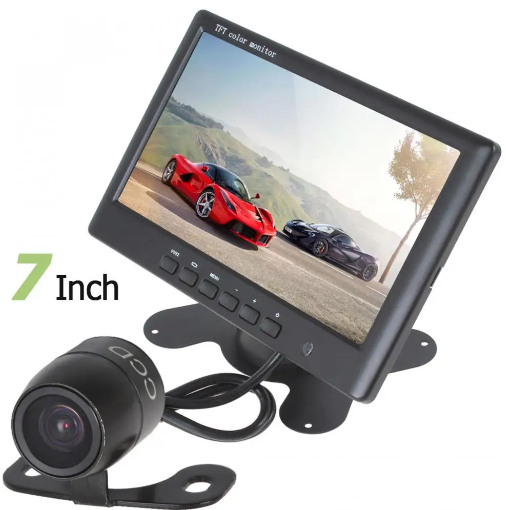 HD 800x480 супер тонкий 7 дюймовый цветной TFT LCD 2 канала видео вход автомобильный