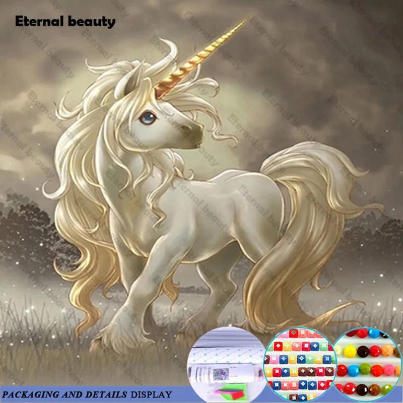 

Cartoon Unicorn Diy 5D Diamond Painting Animal Wall Picture Rhinestones Handmade Full Drill Diamond Embroidery Cross Stitch Gift