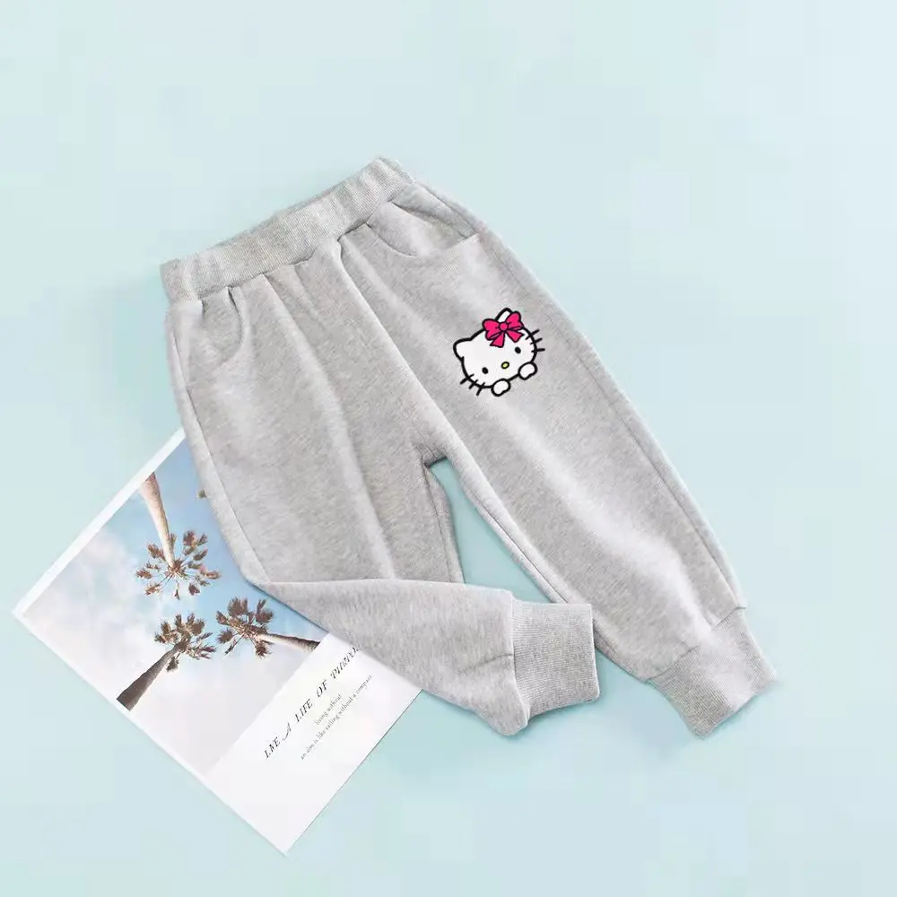 Детская одежда Hello Kitty Осенние повседневные спортивные штаны хлопковые удобные
