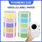 Мини-термоэтикетки Phomemo D30 для портативного принтера, Печатающая этикетка для супермаркета, водонепроницаемая, устойчивая к разрыву масла