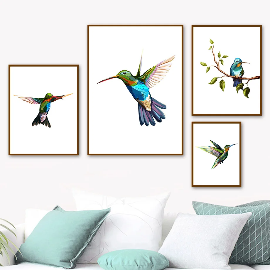 

Watercolor Bird Tree Leaf Minimalist Wall Art Canvas Painting Nordic Posters And Prints Wall Pictures For Living Room Home Decor