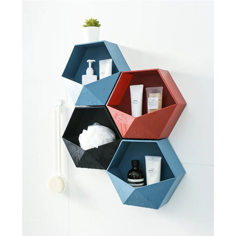 Modern Shelf Wall Hanging Nordic Creative Combination Storage Rack Geometric Figure Art Decorative For Living Room | Дом и сад