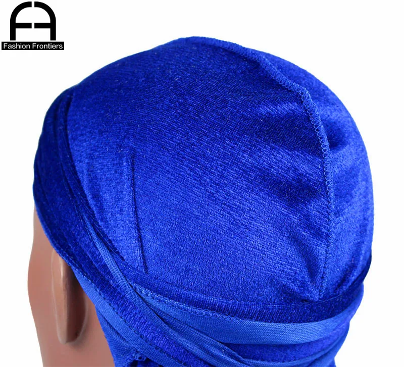 Мужская и женская бархатная бандана Durag летняя дышащая Бандана с удлиненным