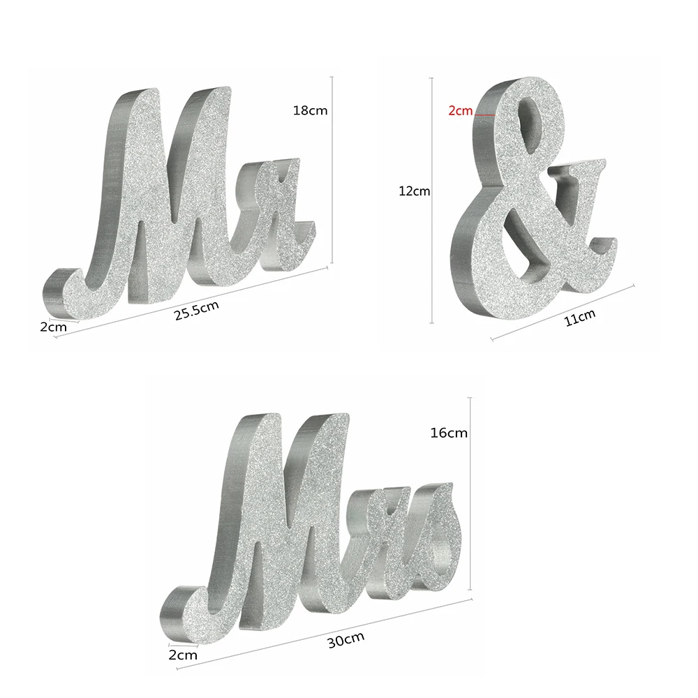 Новый большой mr. And Mrs Signs Милая Свадебная вечеринка стол украшение для ужина