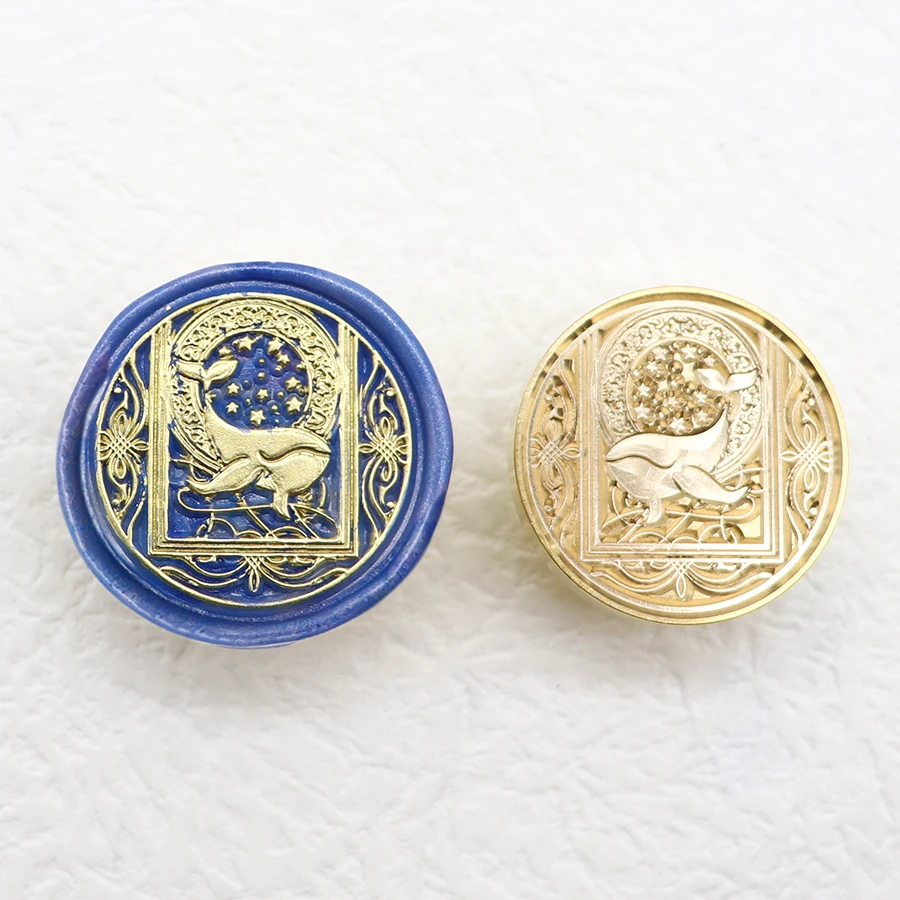 Восковая печать с изображением звёздного неба 30 мм в виде