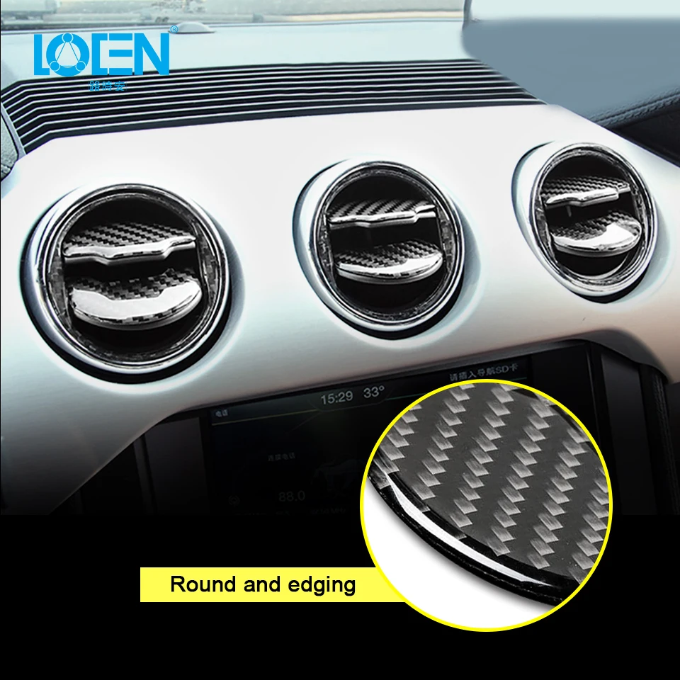 Декоративная наклейка для салона автомобиля Ford Mustang из углеродного волокна