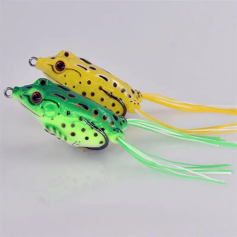 

1Pc Frog Fishing Lure With Hook Soft Toad Artificial Silicone Bait Hollow Body Top Water Frogs Fishing Baits Tackle