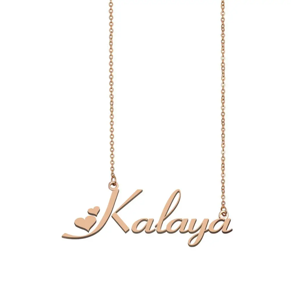 

Kalaya Name Necklace , Custom Name Necklace for Women Girls Best Friends Birthday Wedding Christmas Mother Days Gift