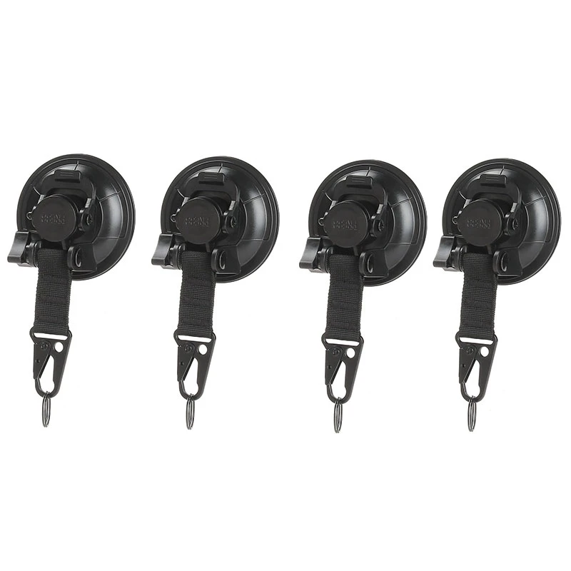 

4Pcs Car Tent Suction Cup Anchor Securing Hook Tie Down,Camping Tarp As Car Side Awning, Pool Tarps Tents Securing Hook