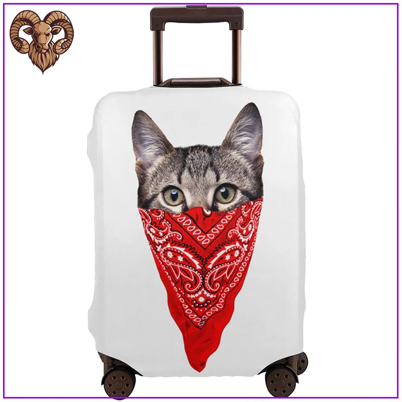 Дорожные аксессуары с бандистским котом защитный чехол для багажа сумки