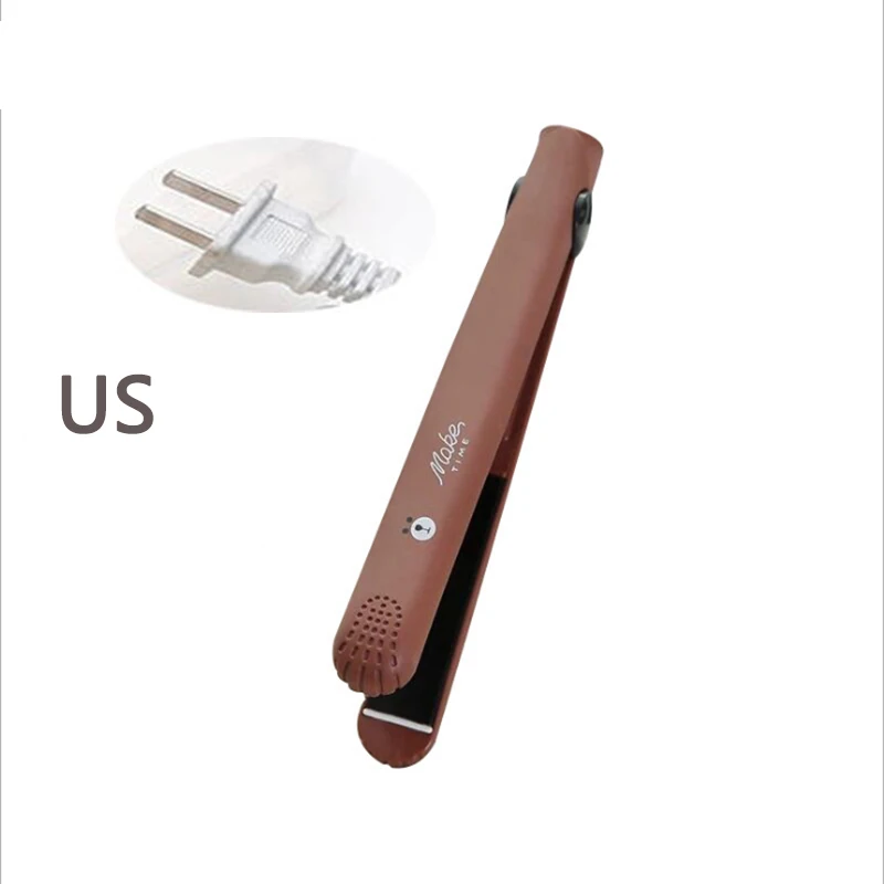 Мини прямые волосы завивка пластины бигуди двойного назначения керамический