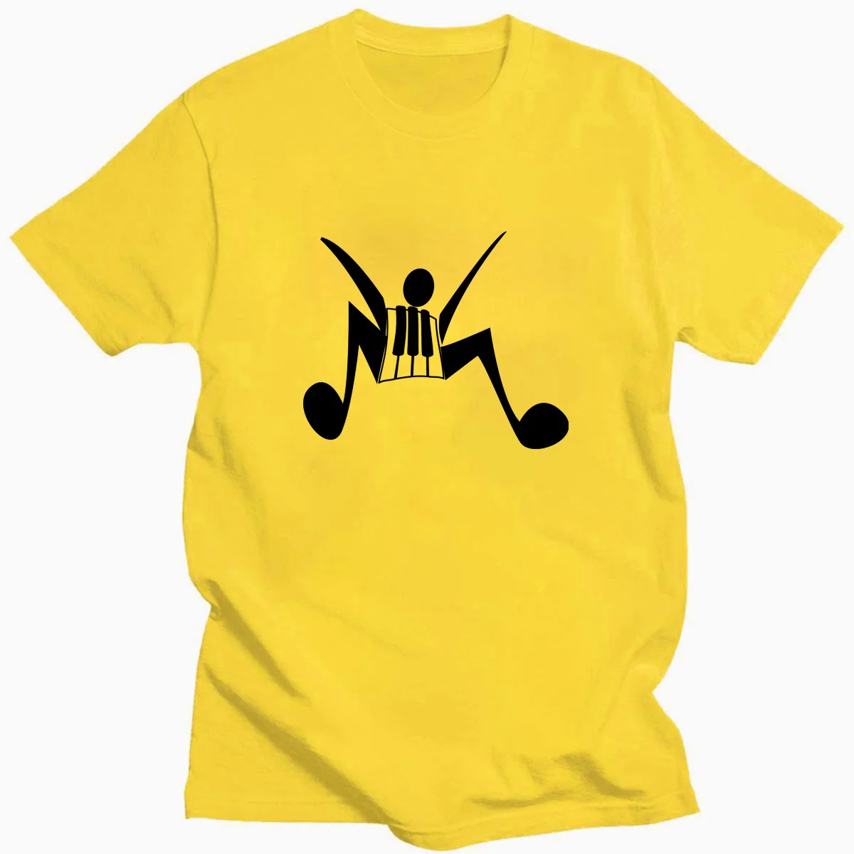 

Summer Fashion Music Note Art Print T-Shirts Casual Short Sleeve O-neck Cotton Tees Breathable Streetshirt For Men