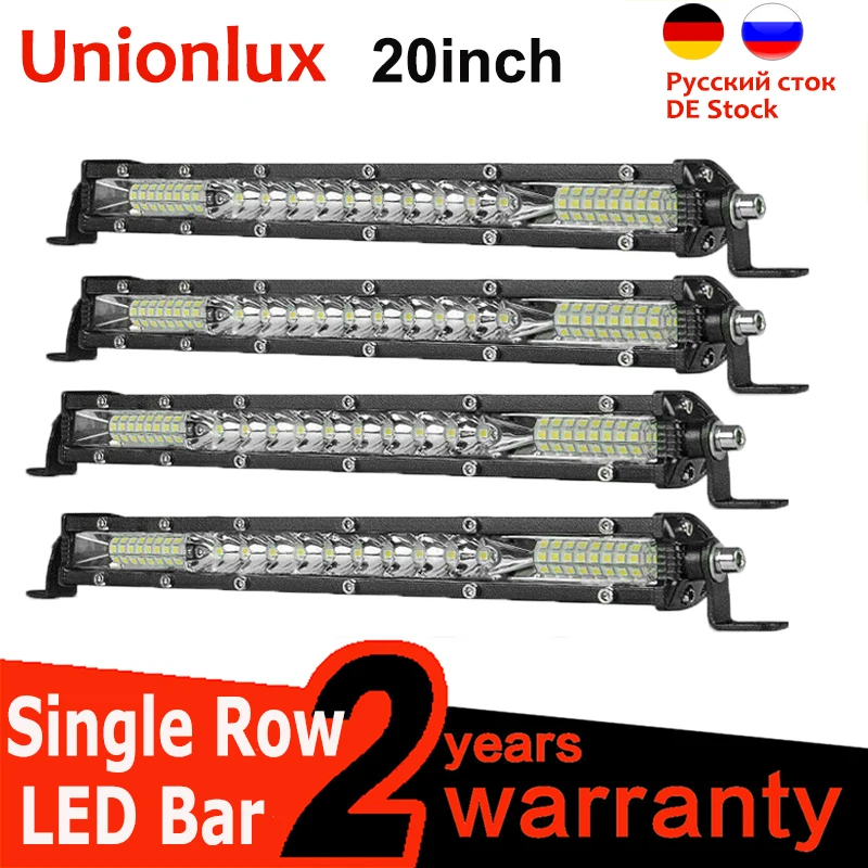 Супер тонкий 4 шт 20 дюймов внедорожный светодиодный светильник бар