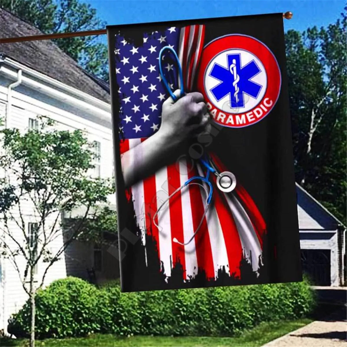 

Paramedic America Flag 3D Full Printing Garden Flags Hanging House Decoration