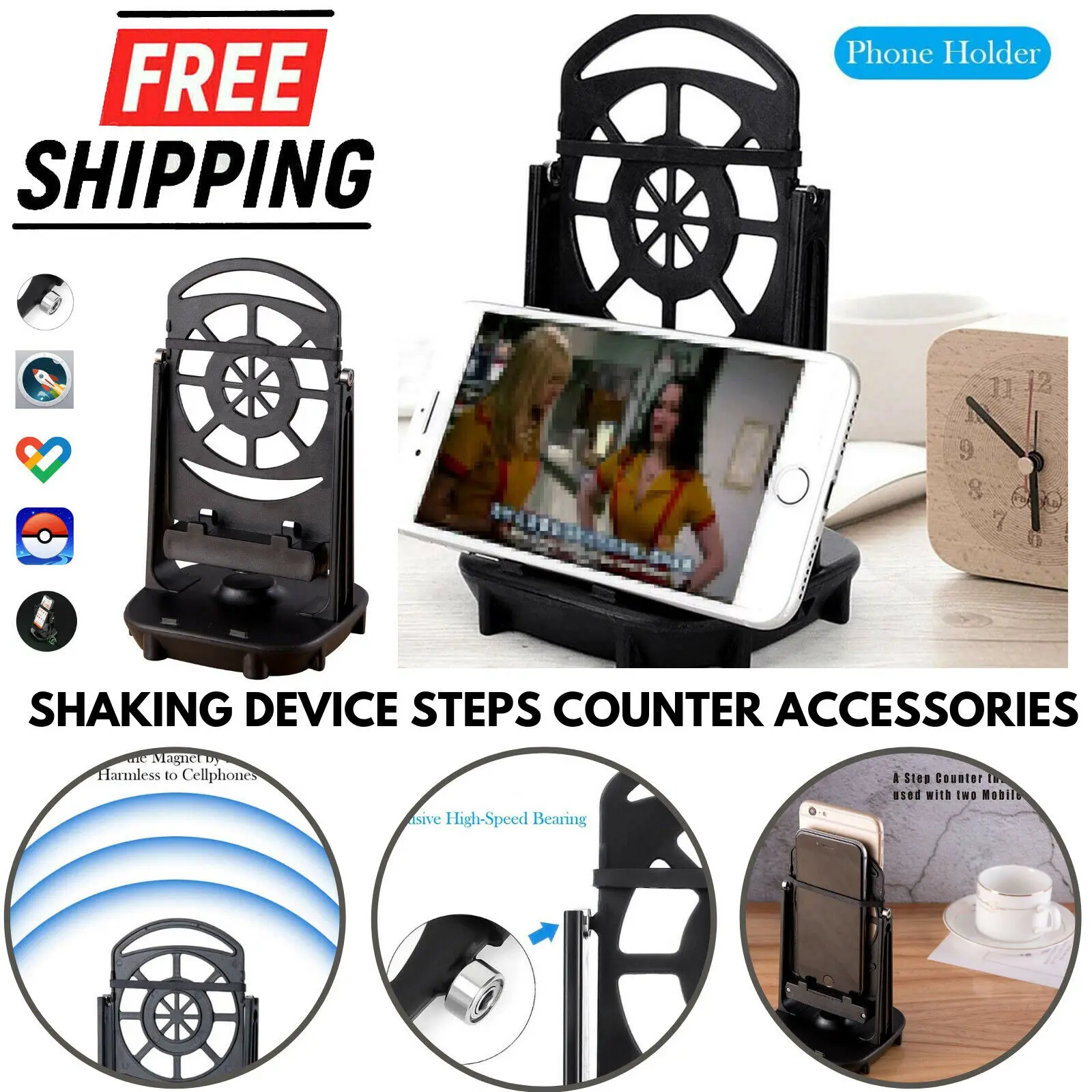 

Шейкер для шагов на столе, USB-кабель для шагомера, подходит для Pokemon Go