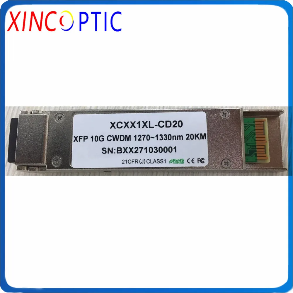 10G 10KM CWDM XFP модуль базовый одномодовый двойной LC 10km 1470 1490 1510 1530 1550 нм 16 дБ DFB +