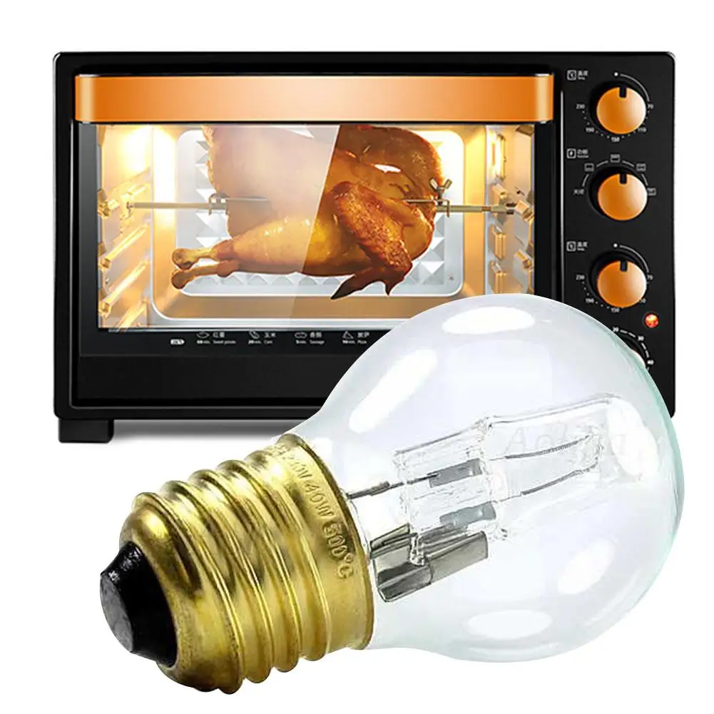 

40W E27 500 Degree Microwave Oven Light Bulbs Cooker Tungsten Filament Lamp Bulbs Salt Light Bulb 110-250V High Temperature Bulb