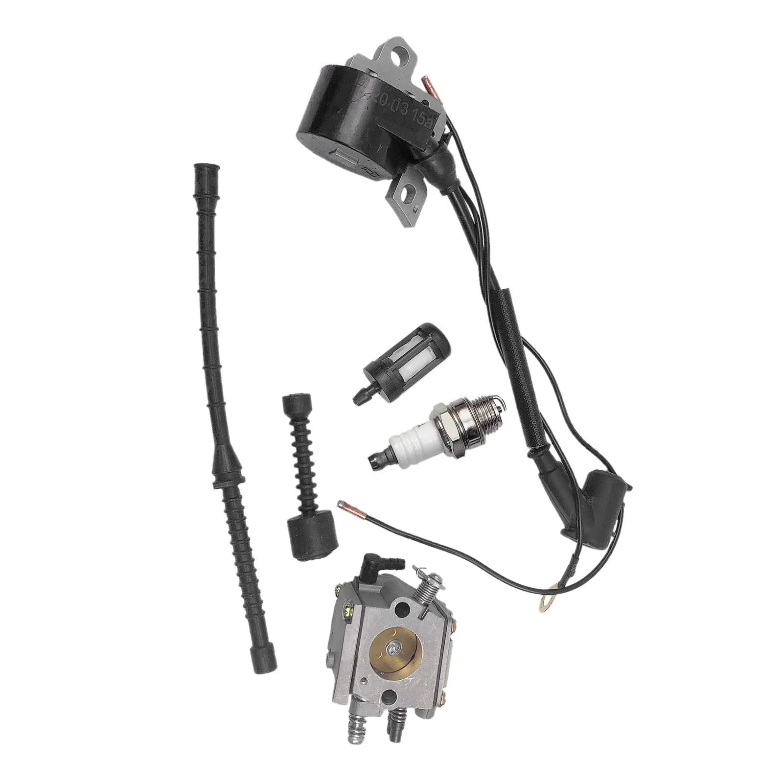 Карбюратор цепной пилы 1 комплект катушка зажигания топливный шланг Свеча