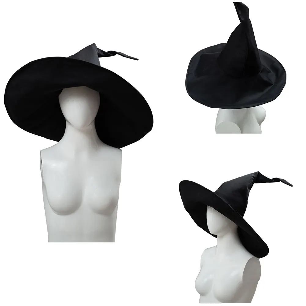 

Professor Minerva McGonagall Cosplay Hat Cap Wizard's spire Black Round Hat Hallowen Party Prop