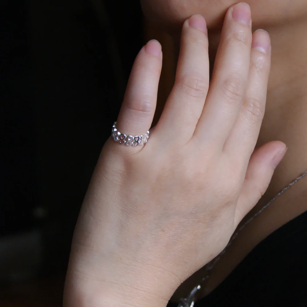 Летние 925 серебряное кольцо для женщин простой оригинальный серебристый