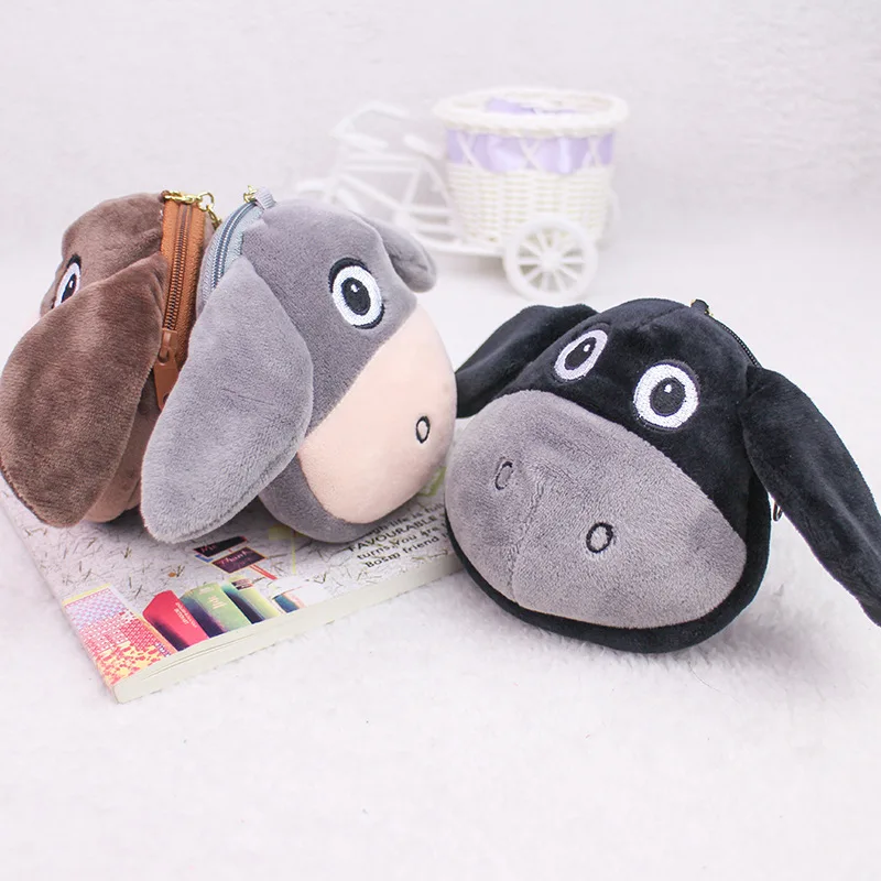 Три цвета каваи плюшевый осел бумажники игрушки чучела животные Стич стильный