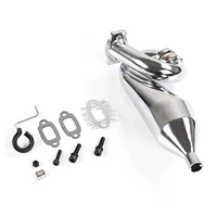 chrome resonant tube tuned pipe exhaust pipe general for 15 hpi baja 5b ss 5t 5sc rovan king motor rc car tuned pipe exhaust