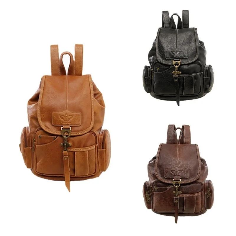 Женские кожаные рюкзаки 2020 высококачественный Женский винтажный рюкзак для