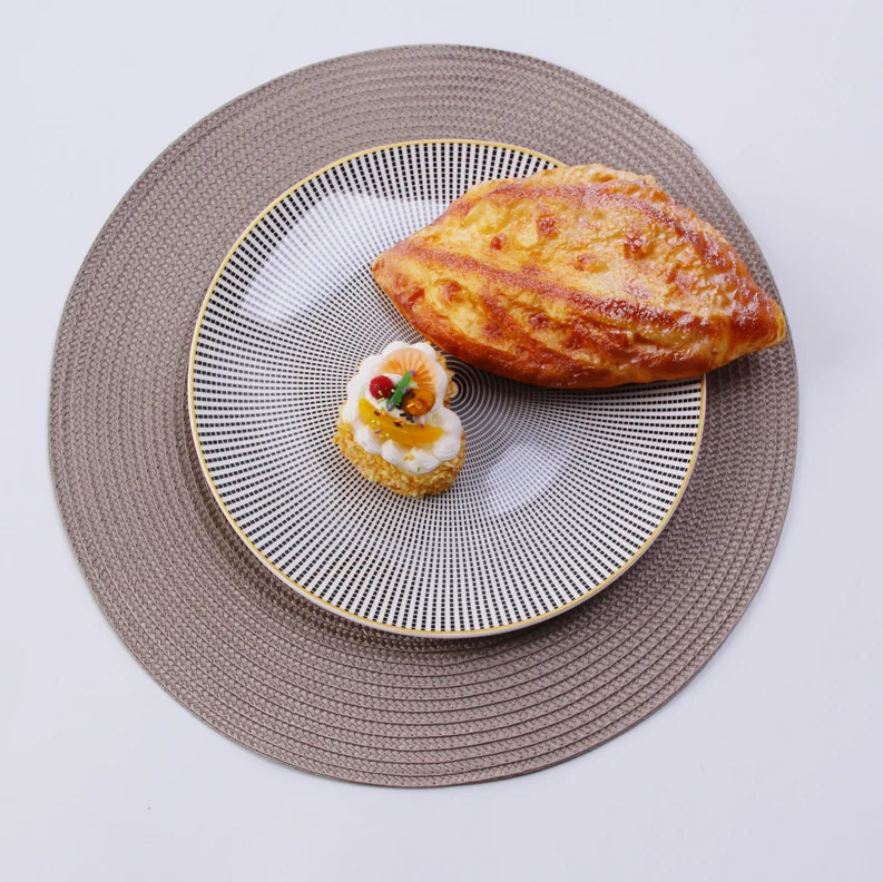 

4pcs PP Dining Table Mat Woven Placemat Pad Heat Resistant Bowls Coffee Cups Coaster Tableware Mat For Home Kitchen Party Supply