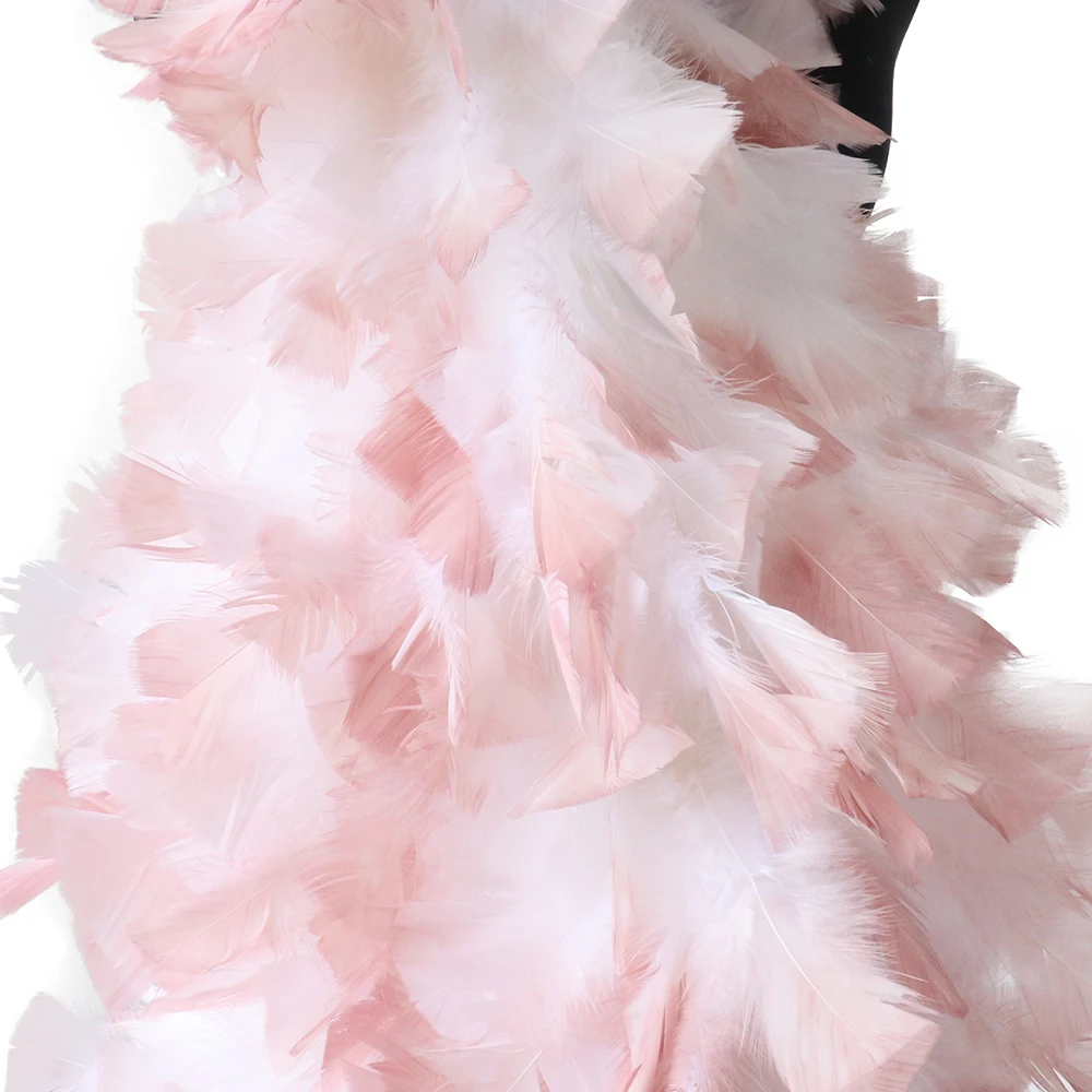 2 м кожаные розовые натуральные перья высокое качество пушистая искусственная