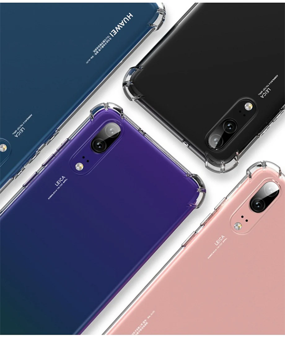 Мягкий ТПУ противоударный чехол для huawei P20 Lite P20 Pro P30 Mate20 Lite Mate30 Pro Чехол на Honor 20 V20 защитная задняя крышка для телефона