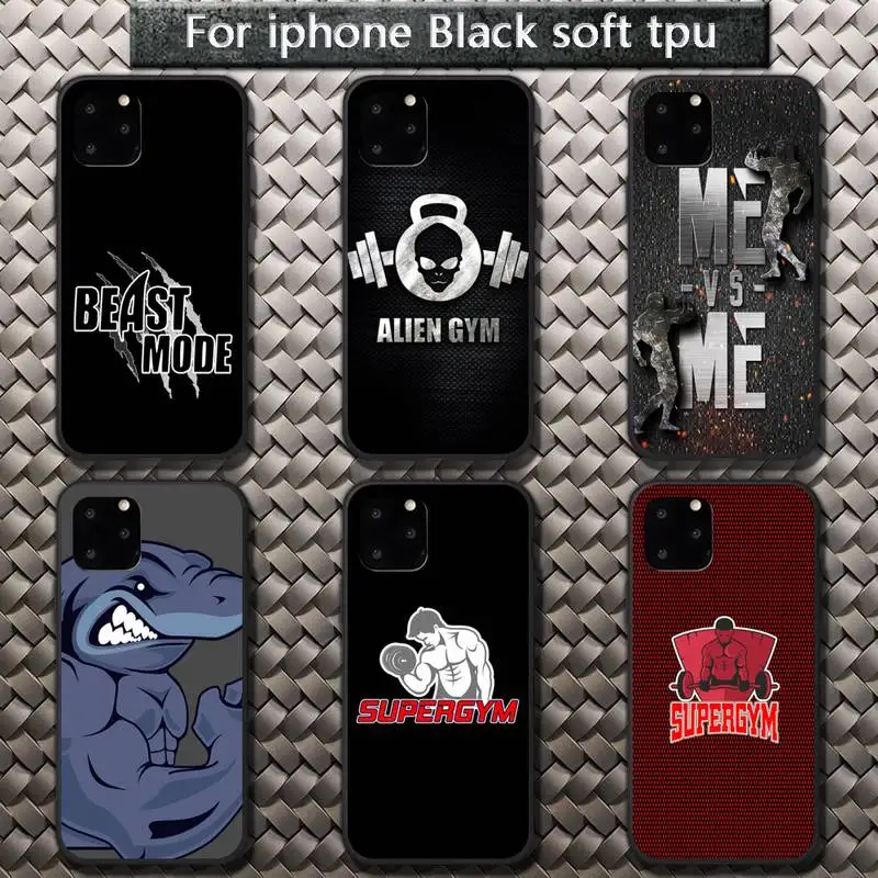 

Fitness gym Phone Case for iPhone 8 7 6 6S Plus X 5S SE 2020 XR 11 12 Pro mini pro XS MAX