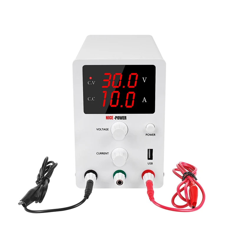 NICE POWER DC импульсный источник питания Lab 30V 10A лабораторный скамья цифровой защиты