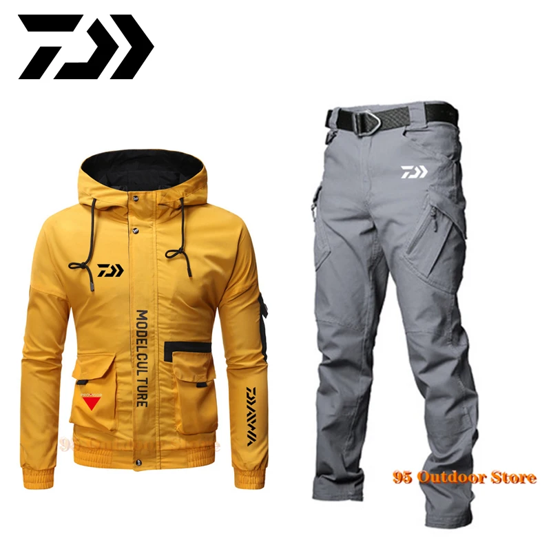 Fishing Clothing Men Breathable Suit for Fishing Clothes Climbing Outdoor Sport Fishing Suit Hooded Casual Set Wear enlarge