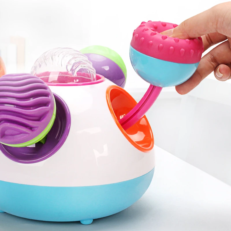 

Toddlers Hand Grasping Balls Soft Hand Shaker Bell With Sound Light Sensory Developmental Educational Baby Toy