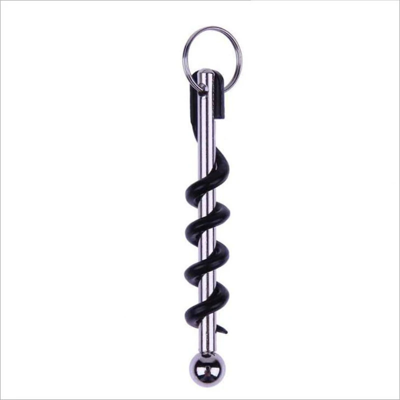 Creative Multifunctional Mini Outdoor Stainless Steel Red Wine Corkscrew Bottle Opener with Ring Keychain | Дом и сад