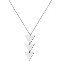 long chain metal smooth triangle piece one body pendant necklace personality fashion is suitable party necklaces for women
