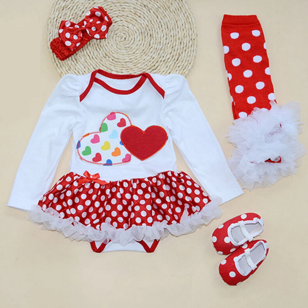 Комплект одежды из 4 предметов с двойной надписью Love комбинезон пачка Roupas De Bebes