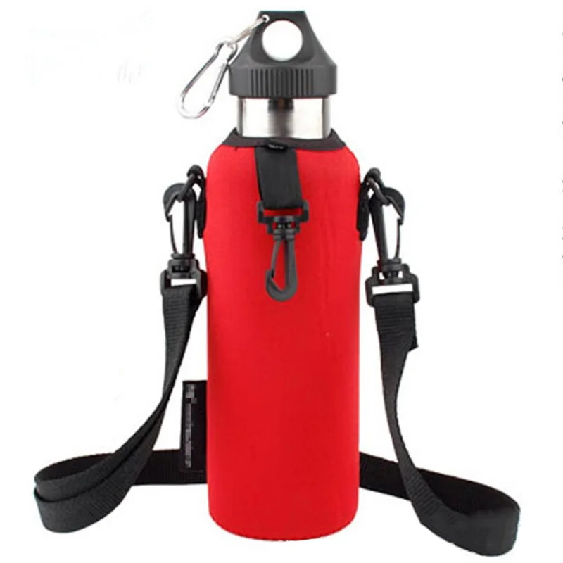 RD 750ml Sports Water Bottle Case Insulated Bag Carrier for Mug Bottle Cup Neoprene Pouch Holder Sleeve Cover - Color: RD